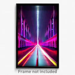 Pixel Art Poster - Underground Viaduct (8 Bit Psychedelic Video Game Print)