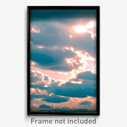 Pixel Art Poster - Cloudy Opening (8 Bit Psychedelic Trippy Video Game Print)