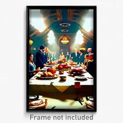 Pixel Art Poster - Striking Thanksgiving (8 Bit Psychedelic Video Game Print)
