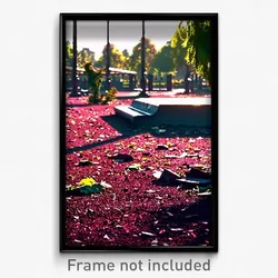 Pixel Art Poster - Damaged Park (8 Bit Psychedelic Trippy Video Game Print)