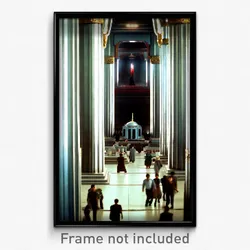 Pixel Art Poster - Bustling Mausoleum (8 Bit Psychedelic Video Game Print)