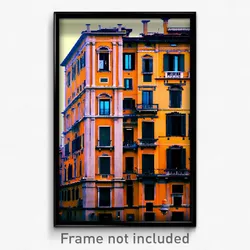Pixel Art Poster - Mellow Italian Architecture (8 Bit Video Game Print)