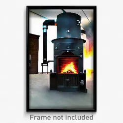 Pixel Art Poster - Nifty Furnace (8 Bit Psychedelic Trippy Video Game Print)