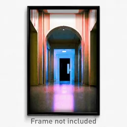 Pixel Art Poster - Flat Entrance (8 Bit Psychedelic Trippy Video Game Print)