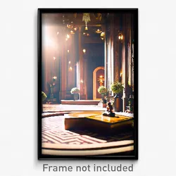 Pixel Art Poster - Elegant Resting Place (8 Bit Psychedelic Video Game Print)