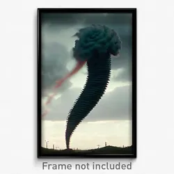 Pixel Art Poster - Rubbery Tornado (8 Bit Psychedelic Trippy Video Game Print)