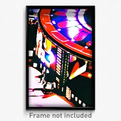 Pixel Art Poster - Bustling Movie Festival (8 Bit Psychedelic Video Game Print)