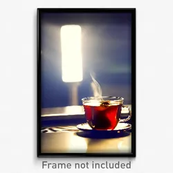 Pixel Art Poster - Subtle Hot Tea (8 Bit Psychedelic Trippy Video Game Print)