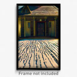 Pixel Art Poster - Rough Counting House (8 Bit Psychedelic Video Game Print)