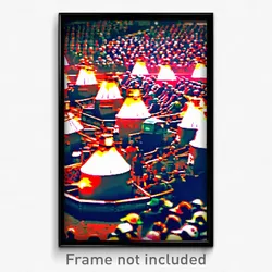 Pixel Art Poster - Crowded Pit (8 Bit Psychedelic Trippy Weird Video Game Print)