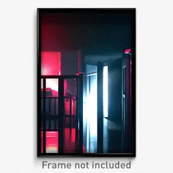 Pixel Art Poster - Dark Home (8 Bit Psychedelic Trippy Weird Video Game Print)