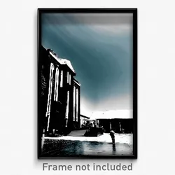 Pixel Art Poster - Black And White Museum (8 Bit Psychedelic Video Game Print)