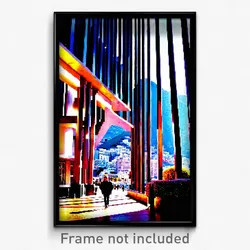 Pixel Art Poster - Modern San Francisco (8 Bit Psychedelic Video Game Print)