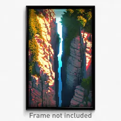 Pixel Art Poster - Dense Crack (8 Bit Psychedelic Trippy Weird Video Game Print)