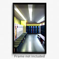 Pixel Art Poster - Admired Locker Room (8 Bit Psychedelic Video Game Print)