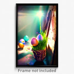 Pixel Art Poster - Worn Easter (8 Bit Psychedelic Trippy Weird Video Game Print)