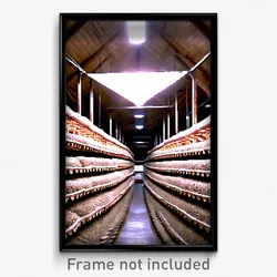 Pixel Art Poster - Empty Granary (8 Bit Psychedelic Trippy Video Game Print)