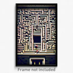 Pixel Art Poster - Tremendous Maze (8 Bit Psychedelic Trippy Video Game Print)