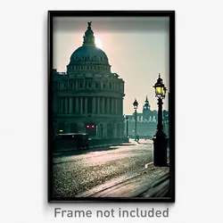 Pixel Art Poster - Bleak London (8 Bit Psychedelic Trippy Video Game Print)