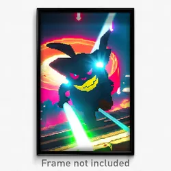 Pixel Art Poster - Imaginative Video Game (8 Bit Psychedelic Video Game Print)
