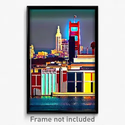 Pixel Art Poster - Rare San Francisco (8 Bit Psychedelic Video Game Print)