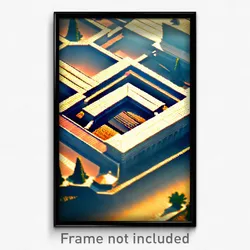 Pixel Art Poster - Spectacular Square (8 Bit Psychedelic Video Game Print)
