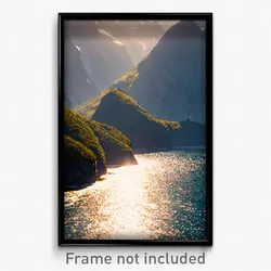 Pixel Art Poster - Unnatural Fjord (8 Bit Psychedelic Trippy Video Game Print)