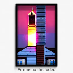 Pixel Art Poster - Normal Chimney (8 Bit Psychedelic Trippy Video Game Print)