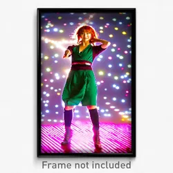 Pixel Art Poster - Dazzling Kame (8 Bit Psychedelic Trippy Video Game Print)