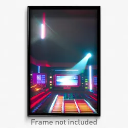 Pixel Art Poster - Virtual Dump (8 Bit Psychedelic Trippy Video Game Print)