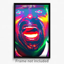 Pixel Art Poster - Marvelous Mouth (8 Bit Psychedelic Trippy Video Game Print)