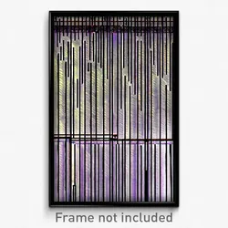 Pixel Art Poster - Digital Wire Frame Portcullis (8 Bit Video Game Print)