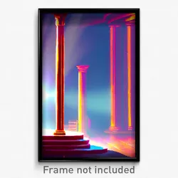 Pixel Art Poster - Hidden Column (8 Bit Psychedelic Trippy Video Game Print)