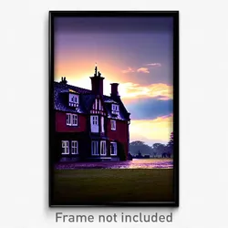Pixel Art Poster - Tremendous Manor (8 Bit Psychedelic Trippy Video Game Print)