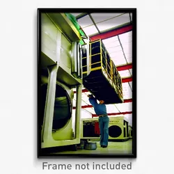 Pixel Art Poster - Bustling Drying Machine (8 Bit Psychedelic Video Game Print)