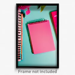 Pixel Art Poster - Pretty Notebook (8 Bit Psychedelic Trippy Video Game Print)