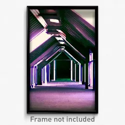Pixel Art Poster - Neglected Attic (8 Bit Psychedelic Trippy Video Game Print)