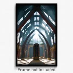 Pixel Art Poster - Gargantuan Vault (8 Bit Psychedelic Trippy Video Game Print)