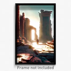 Pixel Art Poster - Ancient Remnant (8 Bit Psychedelic Trippy Video Game Print)