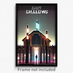 Pixel Art Poster - Buoyant Gallows (8 Bit Psychedelic Trippy Video Game Print)