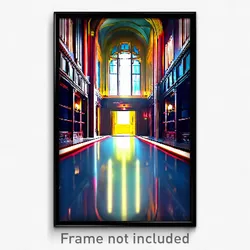 Pixel Art Poster - Amazing Vestibule (8 Bit Psychedelic Trippy Video Game Print)