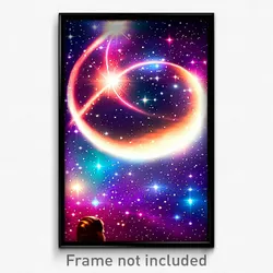 Pixel Art Poster - Glamorous Galaxy (8 Bit Psychedelic Trippy Video Game Print)
