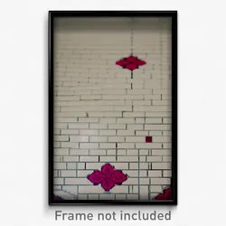 Pixel Art Poster - Rosy Tile (8 Bit Psychedelic Trippy Weird Video Game Print)