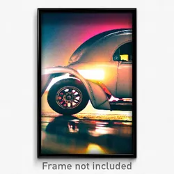 Pixel Art Poster - Dirty Wheels (8 Bit Psychedelic Trippy Video Game Print)