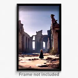 Pixel Art Poster - Big Ruin (8 Bit Psychedelic Trippy Weird Video Game Print)