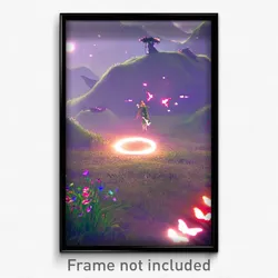Pixel Art Poster - Warlike Fairy Ring (8 Bit Psychedelic Video Game Print)