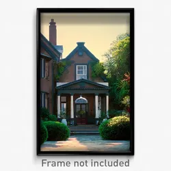 Pixel Art Poster - Classic Manse (8 Bit Psychedelic Trippy Video Game Print)