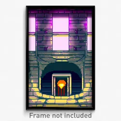 Pixel Art Poster - Sweet Sewer (8 Bit Psychedelic Trippy Weird Video Game Print)
