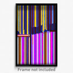 Pixel Art Poster - Striped Pavillion (8 Bit Psychedelic Trippy Video Game Print)