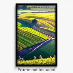 Pixel Art Poster - Captivating Fields (8 Bit Psychedelic Video Game Print)